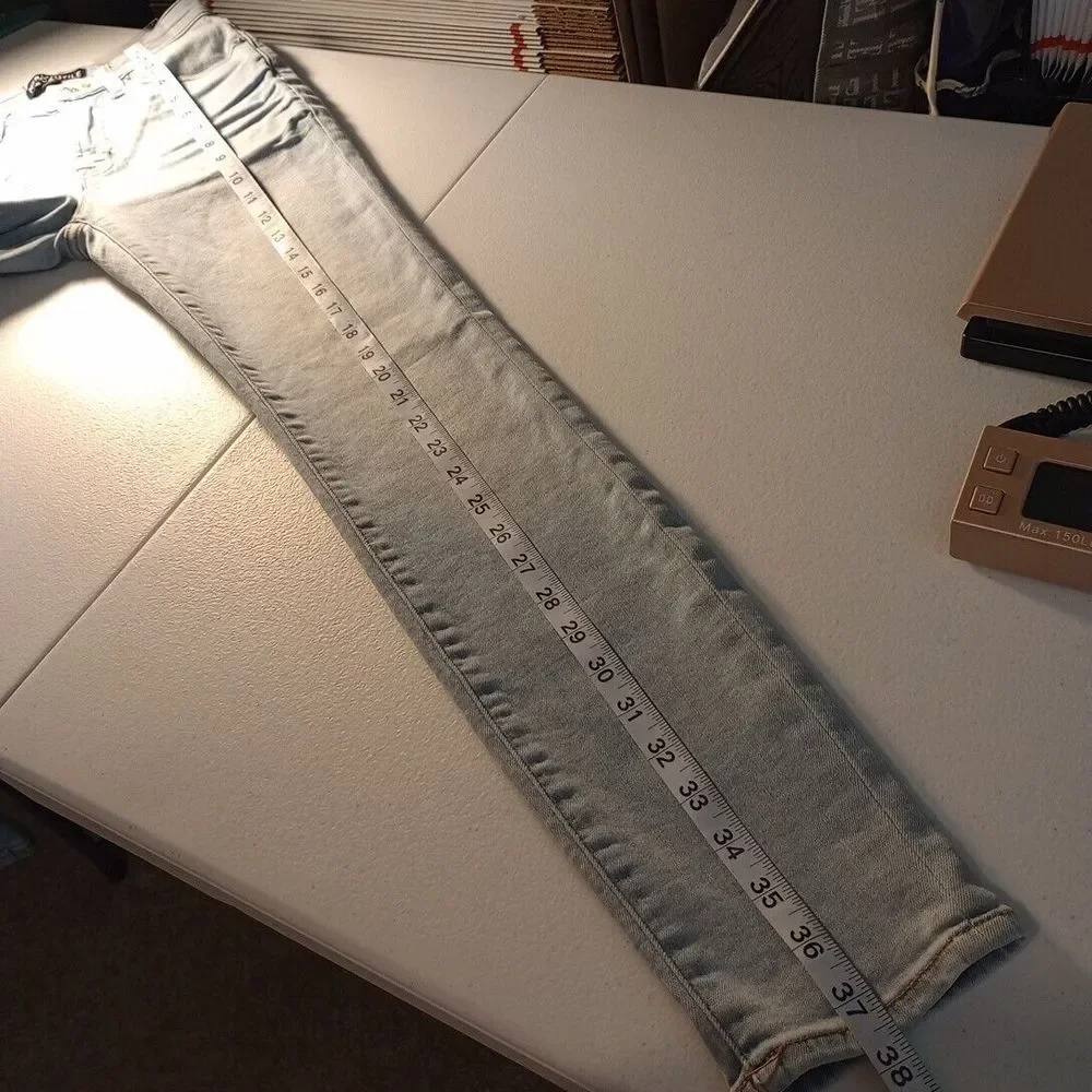 J. Crew Mercantile Skinny Denim Jeans Womens Size 24 Light Blue Mid Rise Whisker
